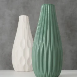 Online Boltze Hohe Vase Lenja 2er grün