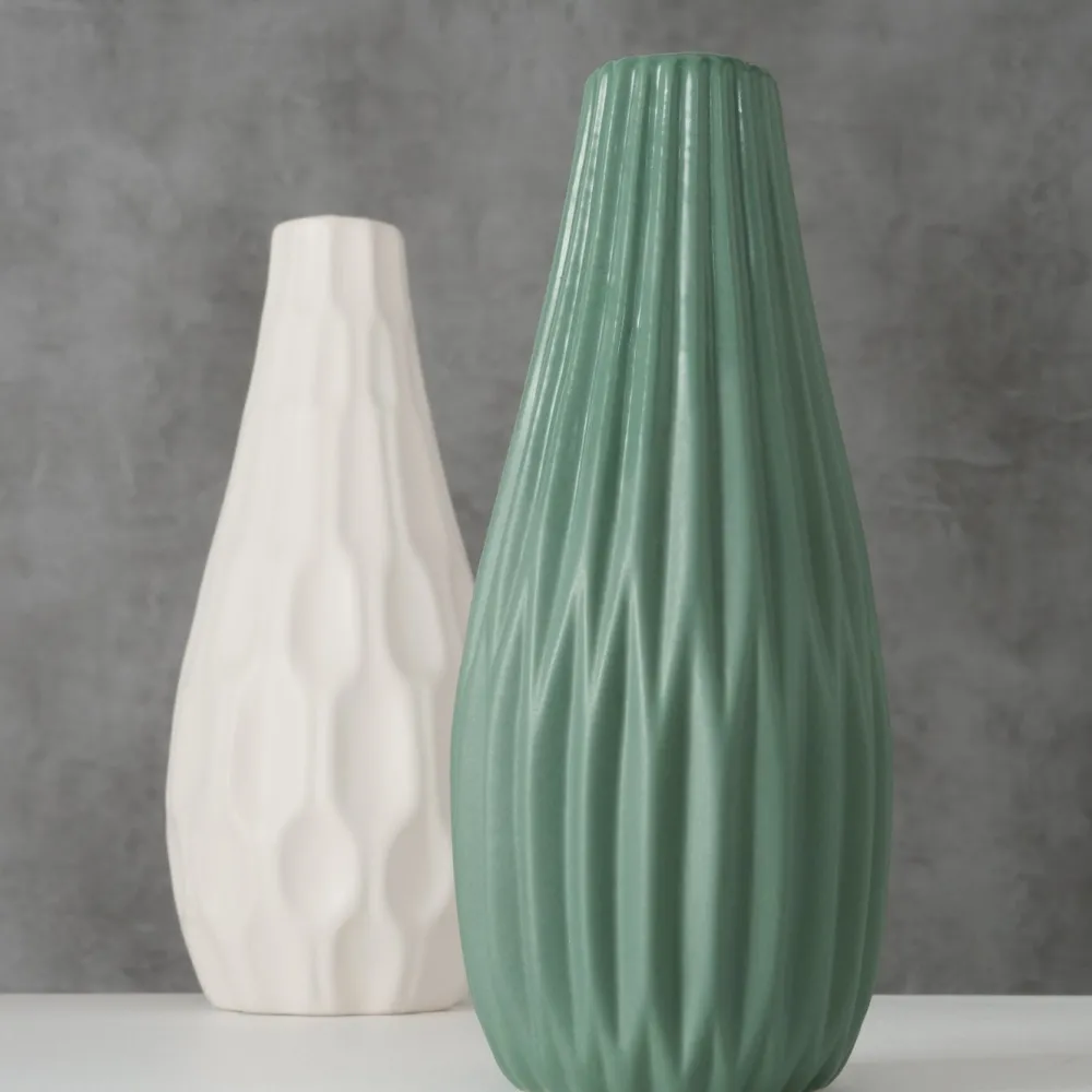 Online Boltze Hohe Vase Lenja 2er grün