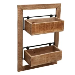 Best Boltze Holz Pflanzkisten für die Wand Übertopf Aneta