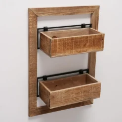 Best Boltze Holz Pflanzkisten für die Wand Übertopf Aneta