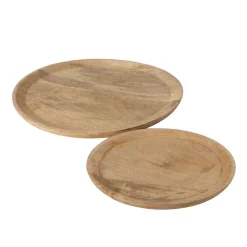 Hot Boltze Holz Teller Tablett Maino 2-teilig