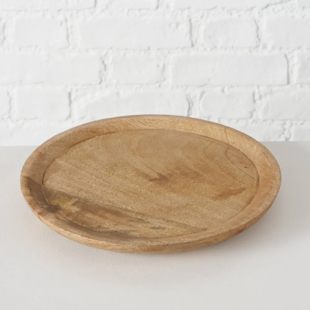 Hot Boltze Holz Teller Tablett Maino 2-teilig