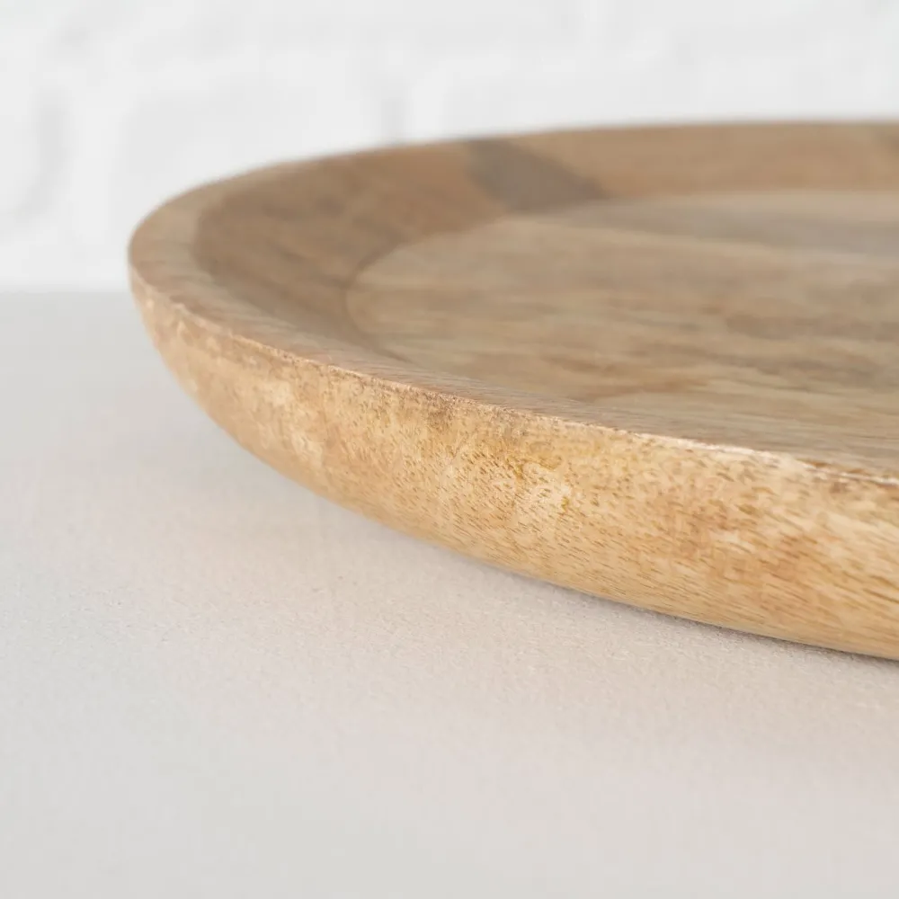Hot Boltze Holz Teller Tablett Maino 2-teilig