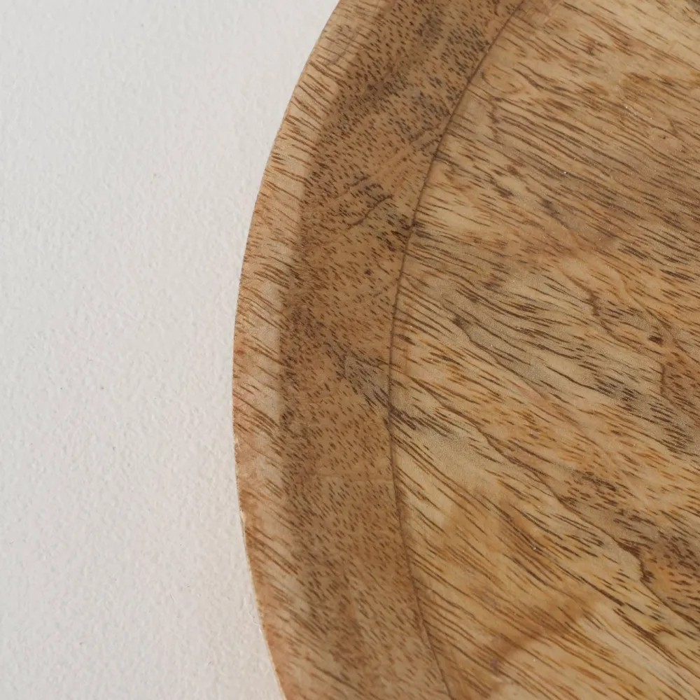 Hot Boltze Holz Teller Tablett Maino 2-teilig