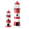 Best Boltze Laterne roter Leuchtturm, 2 tlg