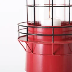 Best Boltze Laterne roter Leuchtturm, 2 tlg