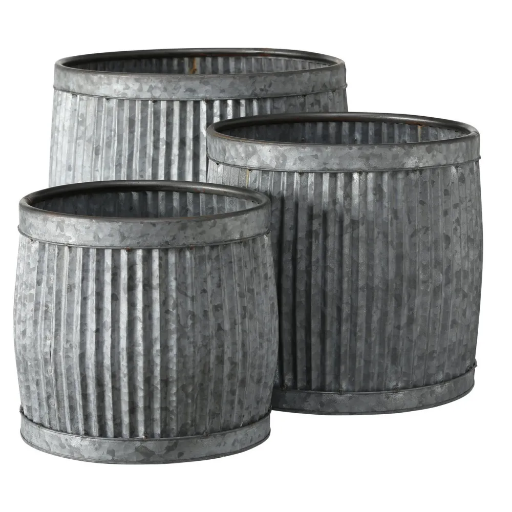 Outlet Boltze Metall Pflanztöpfe Dalia 3er