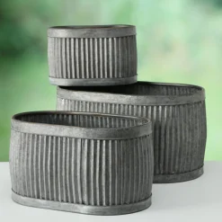 Outlet Boltze Metall Pflanztöpfe Dalia 3er