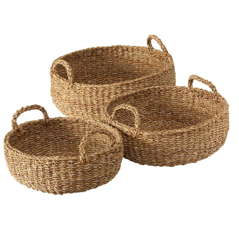 Outlet Boltze Seegras Korb Sophy 3-teilig