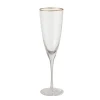 New Boltze Sektglas Sofia lang mit Goldrand