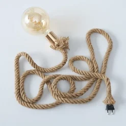 Hot Boltze Tischlampe Hängelampe Toko Jute-Seil