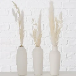 Online Boltze Vase Bianca mit Samtgras 3er