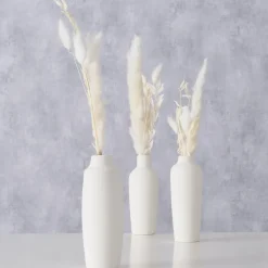 Online Boltze Vase Bianca mit Samtgras 3er