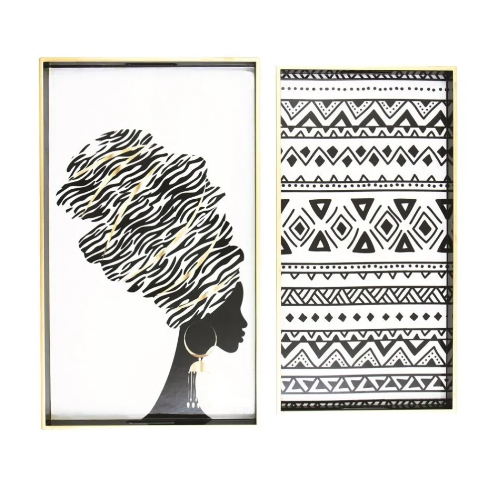 Sale byRoom Tablett 2er Set African