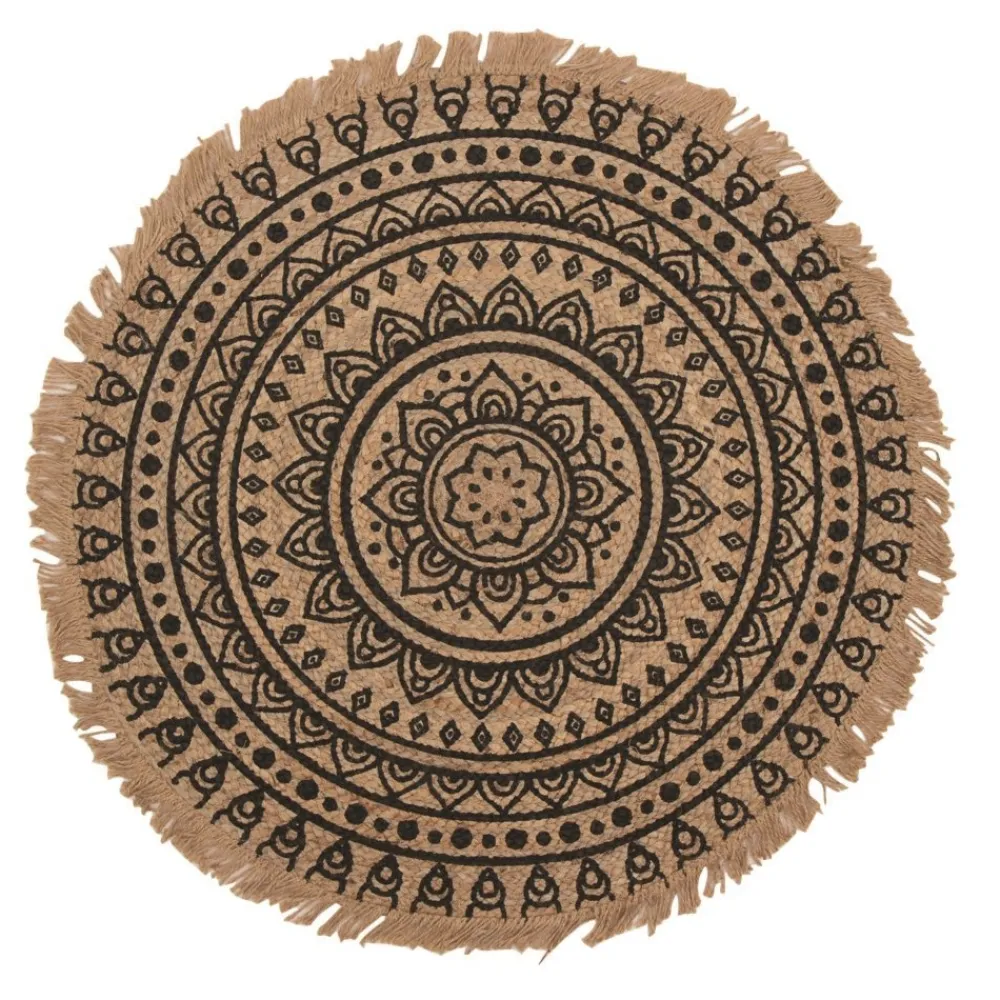 Online byRoom Teppich aus Jute mit Mandala Print