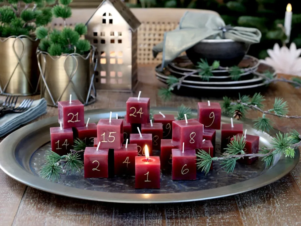 Sale Chic Antique Adventskalender Kerzen 24 Stück