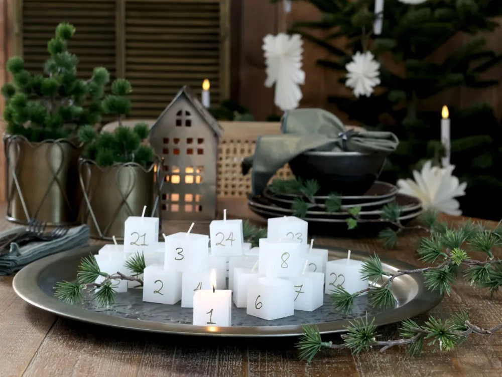 Sale Chic Antique Adventskalender Kerzen 24 Stück
