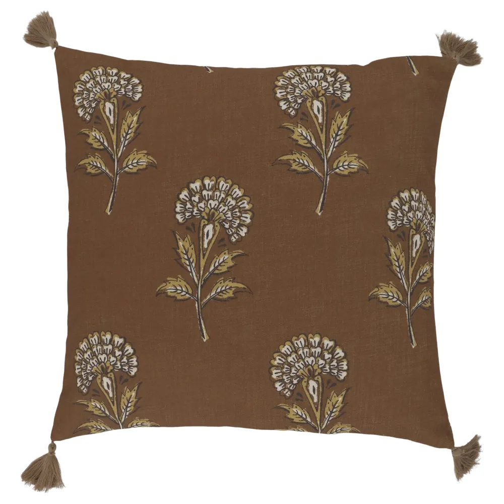 Discount Chic Antique Aix Kissenbezug Blumenmotiv mit Quasten