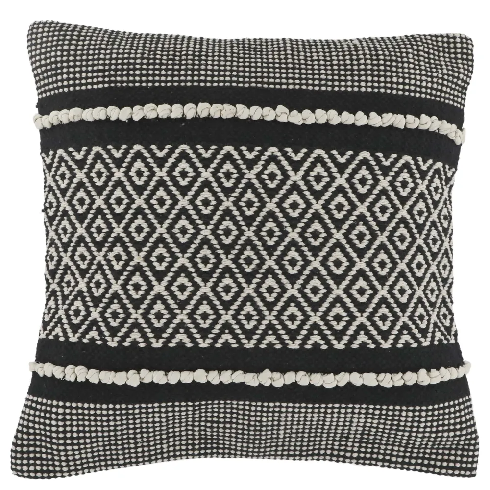 New Chic Antique Aix Kissenbezug mit Muster Schwarz