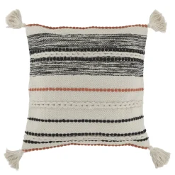 Outlet Chic Antique Aix Kissenbezug mit Quasten Gestreift