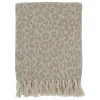 New Chic Antique Aix Plaid aus Garnüberschuss, Leopardmuster