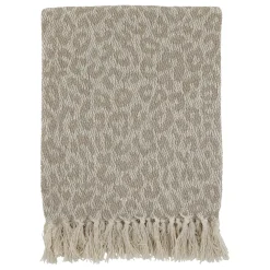 New Chic Antique Aix Plaid aus Garnüberschuss, Leopardmuster