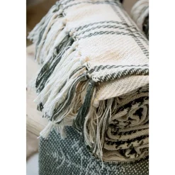 Outlet Chic Antique Aix Plaid, Decke aus recycelter Baumwolle