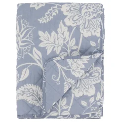 Clearance Chic Antique Aix Quilt mit Blumenmuster, sky blue