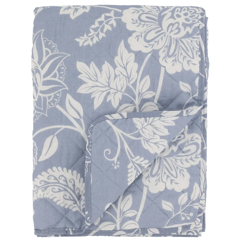 Clearance Chic Antique Aix Quilt mit Blumenmuster, sky blue