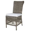 Outlet Chic Antique Alter französischer Stuhl mit Sitzkissen