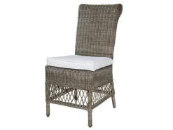 Outlet Chic Antique Alter französischer Stuhl mit Sitzkissen
