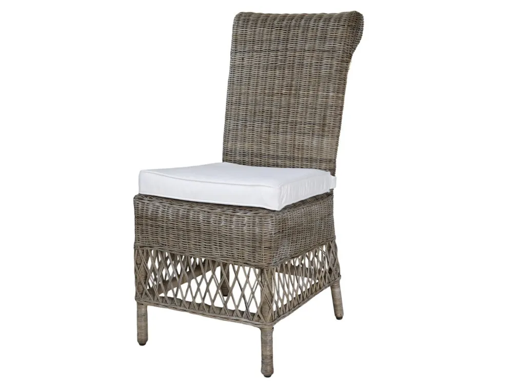 Outlet Chic Antique Alter französischer Stuhl mit Sitzkissen