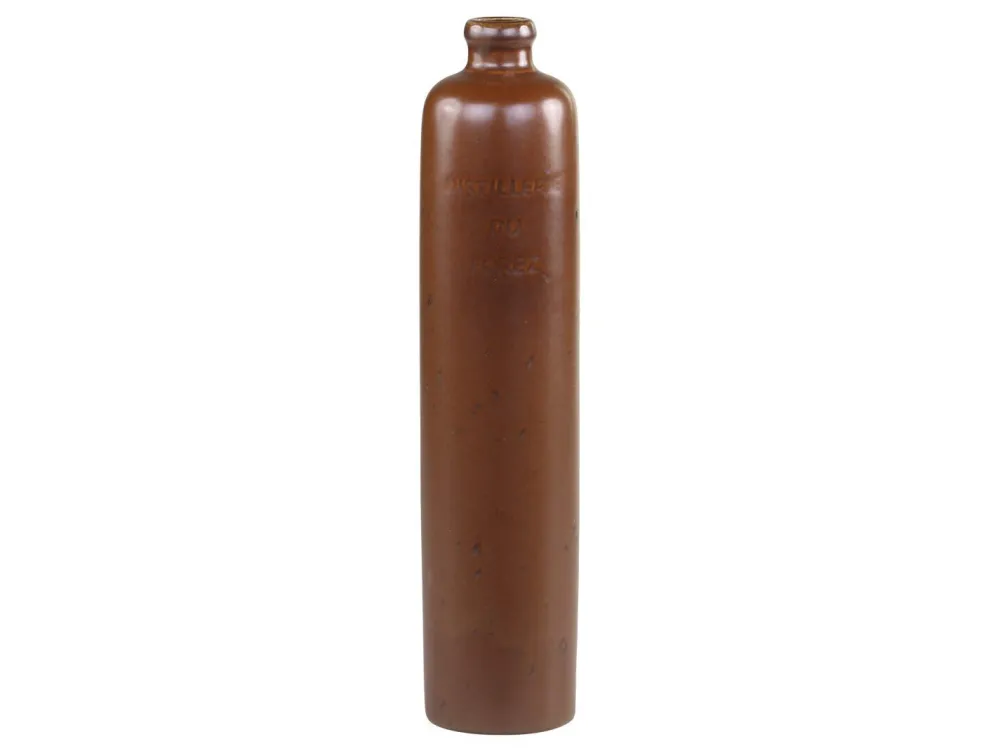 New Chic Antique Altfranzösische Flasche mokka