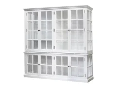 Chic Antique antiker Vitrinenschrank Marseille 8 Türen