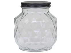 Chic Antique Aufbewahrungsglas mit Diamantenschliff