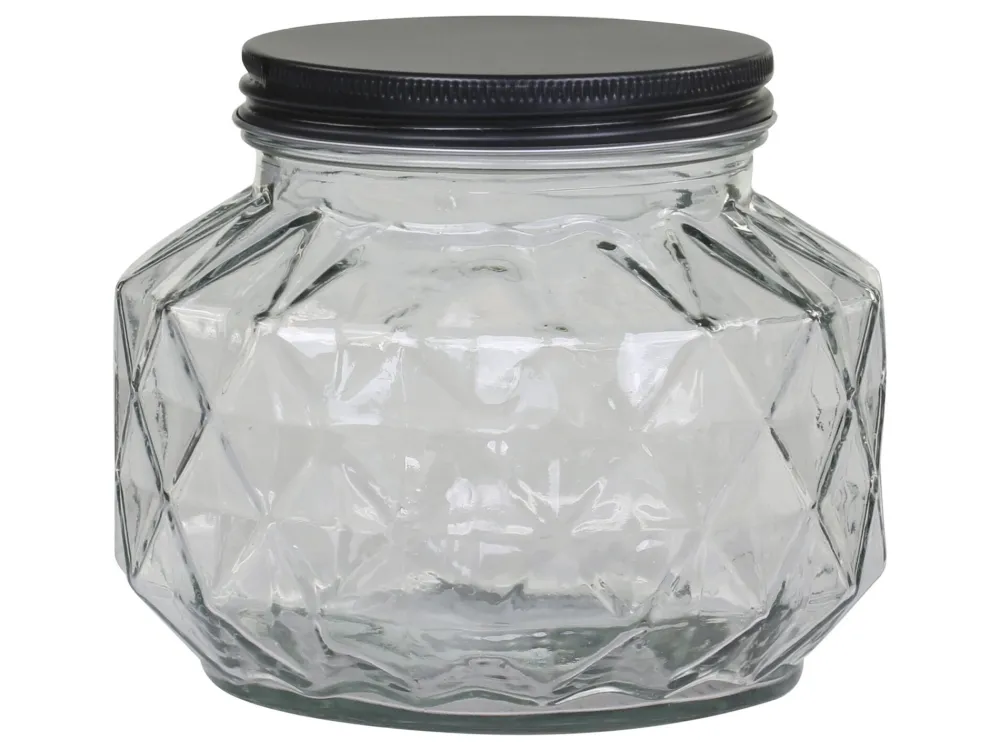 Chic Antique Aufbewahrungsglas mit Diamantenschliff