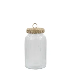 Online Chic Antique Aufbewahrungsglas mit geflochtenem Deckel
