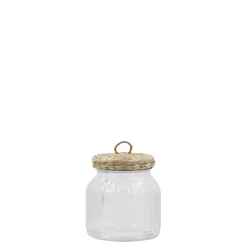 Online Chic Antique Aufbewahrungsglas mit geflochtenem Deckel