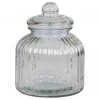 Best Chic Antique Aufbewahrungsglas mit Rillen und Glasdeckel