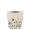 Hot Chic Antique Avignon Blumentopf mit Blumenmotiv