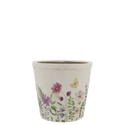 Hot Chic Antique Avignon Blumentopf mit Blumenmotiv
