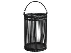 Best Chic Antique Bambus Laterne schwarz