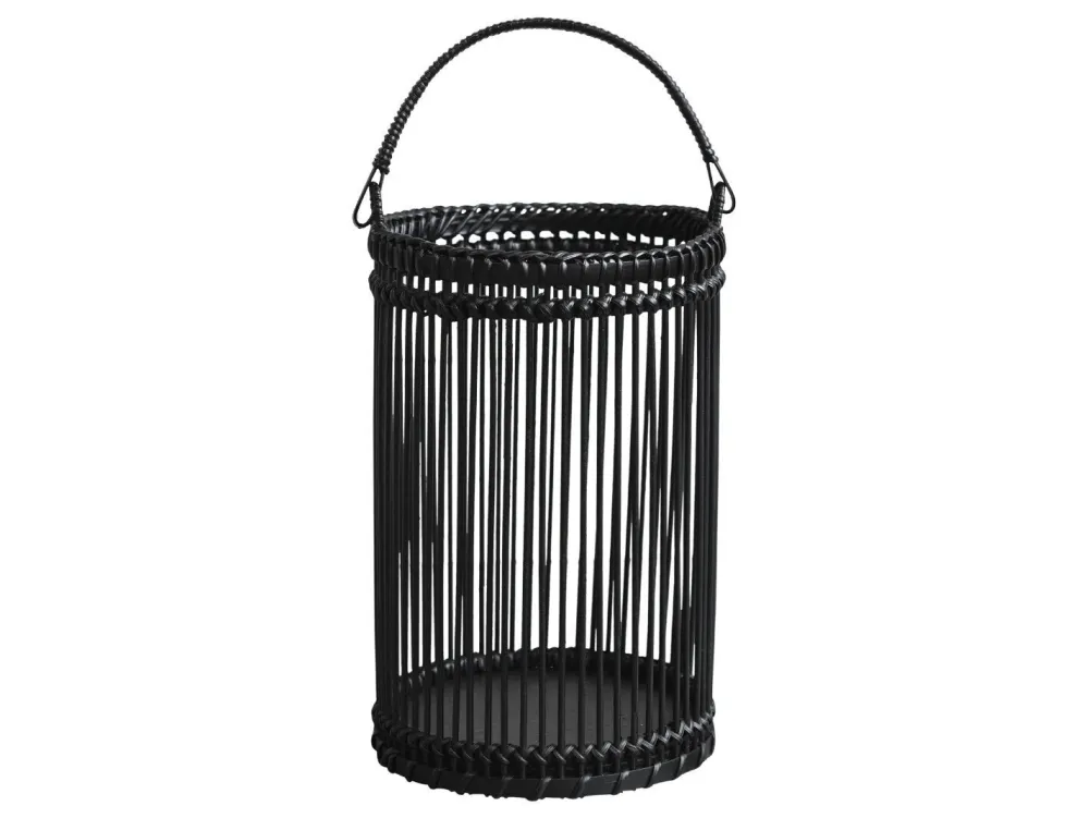 Best Chic Antique Bambus Laterne schwarz