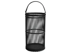 Best Chic Antique Bambus Laterne schwarz