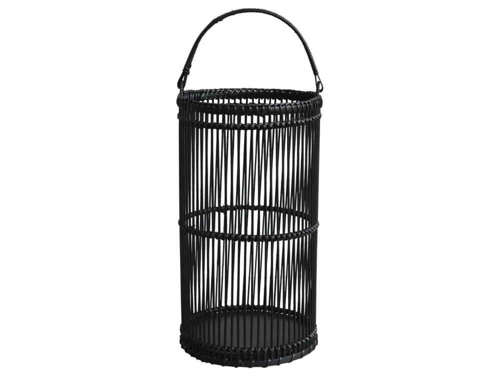Best Chic Antique Bambus Laterne schwarz