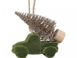 Discount Chic Antique Baumschmuck Truck mit Weihnachtsbaum