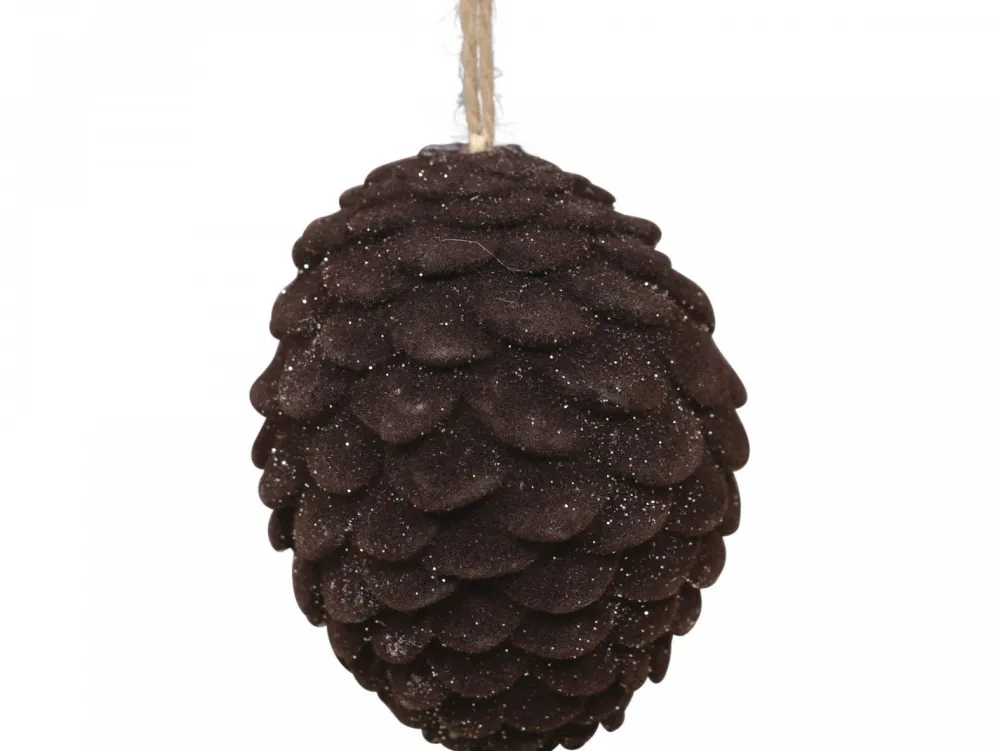 Clearance Chic Antique Baumschmuck Tannenzapfen Velours