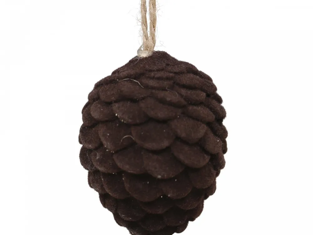 Clearance Chic Antique Baumschmuck Tannenzapfen Velours