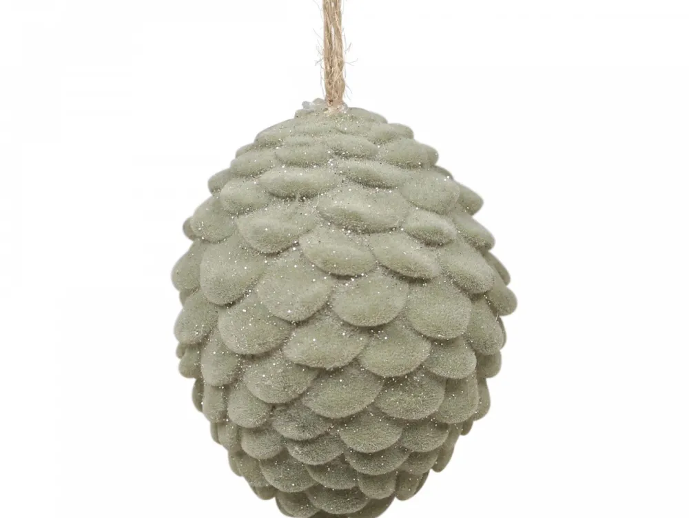 Clearance Chic Antique Baumschmuck Tannenzapfen Velours