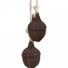 Discount Chic Antique Baumschmuck Eichelnuss Velours